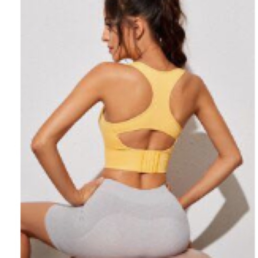 High support cutout racerback sports bra